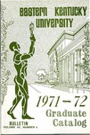 Graduate Catalog, 1971-1972 by Eastern Kentucky University