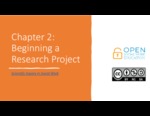 SWK 340: Chapter 2. Beginning a research project [Powerpoint]