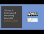 SWK 340: Chapter 9. Defining and measuring concepts [Powerpoint] by Erin Stevenson