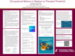 Occupational Balance in Relation to Therapist Threshold