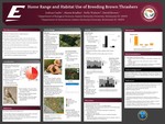 Home Range and Habitat Use of Breeding Brown Thrashers by Joshua Castle, Akasia Bradley, Kelly Watson, and David Brown